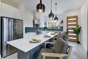 Chef's kitchen with large island