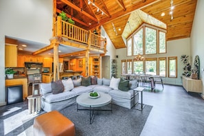 Living Room | Smart TV | Decorative Wood-Burning Stove | 1st Floor