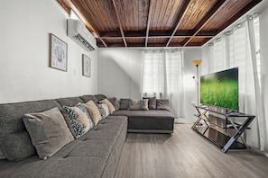 Modern decor and plenty of natural light.
