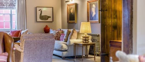 One of two open-plan living rooms. Beautifully furnished and comfortable
seating