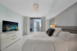 King size bed in the Master bedroom