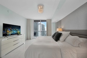 King size bed in the Master bedroom