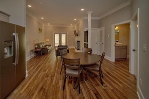 Spacious Living Room with Electric Fireplace and SMART TV with Cable & WIFI throughout vacation rental