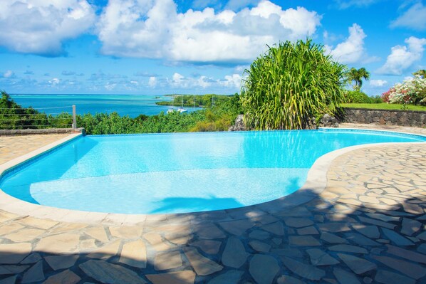 Vue sur piscine
