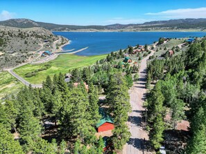 Areal view of The Reel Retreat and Panguitch Lake