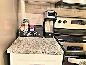 Fully stocked coffee & tea bar