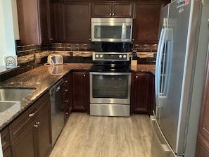 All stainless kitchen