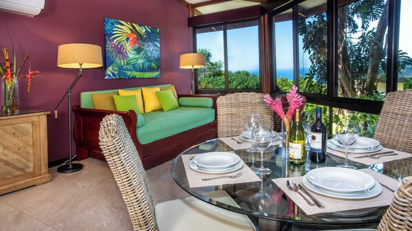 Dine while enjoying the view