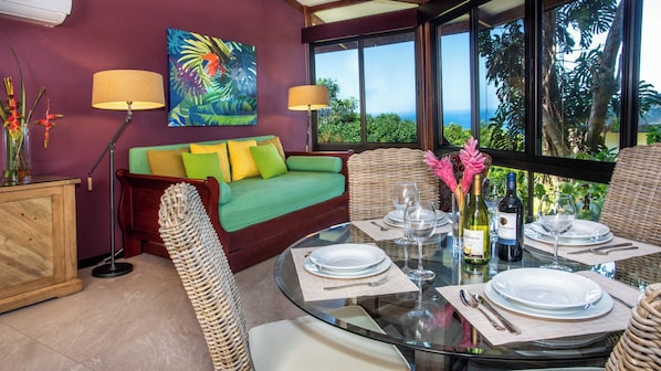 Dine while enjoying the view