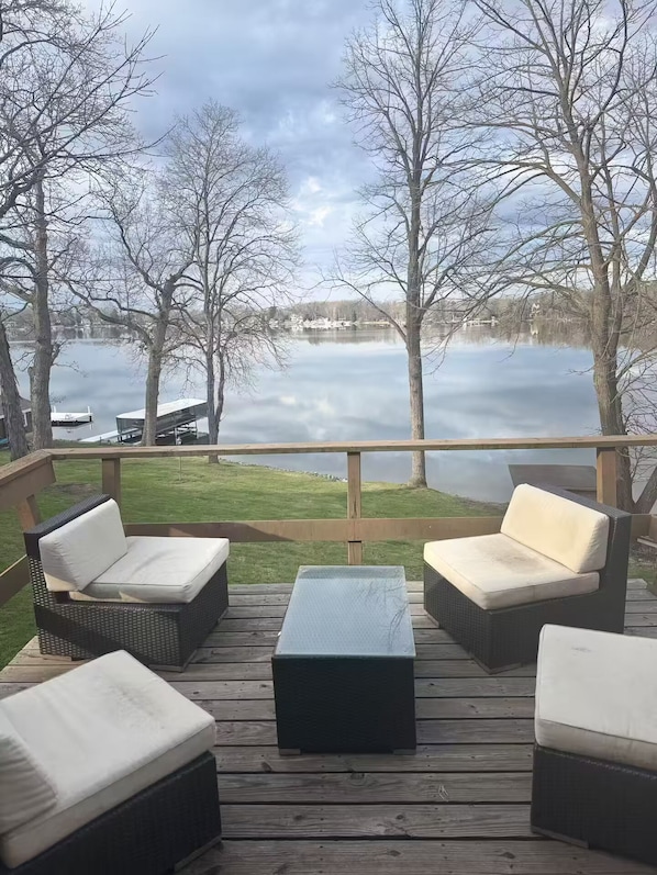 View of lake from main level deck