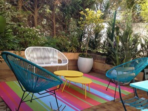 Terrasse privative Gîte La Riviera 2- Antibes/Juan les Pins - Gîtes de France Alpes-Maritimes