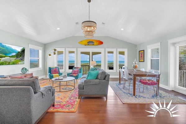 Open living space with panoramic ocean views