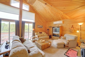 Living Room | 1st Floor | Full Sleeper Sofa | Mini-Split Heating & A/C