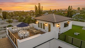 Aerial Drone - Twilight - Rooftop - Gulf Views