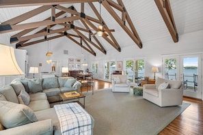Back Porch Bliss-Living area with large sectional.