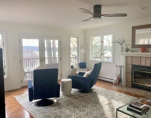 Relax and enjoy the views in any weather from our comfortable living room