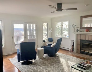 Relax and enjoy the views in any weather from our comfortable living room