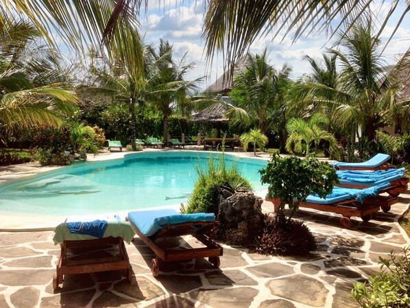 Vue sur piscine