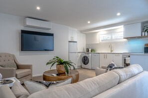 Living room and kitchen