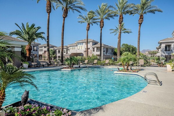 Enjoy a refreshing swim in this inviting community heated pool.