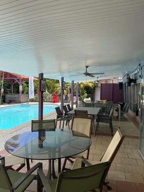 Vue sur piscine
