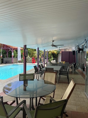 Vue sur piscine