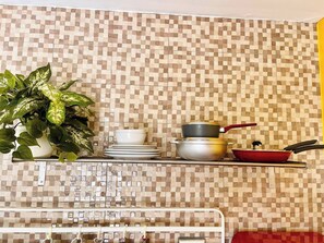 Fully stocked kitchen for your culinary needs.
