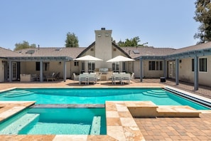 Dive on into the pool and spa.