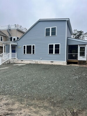 Front of the house w parking for 4 cars