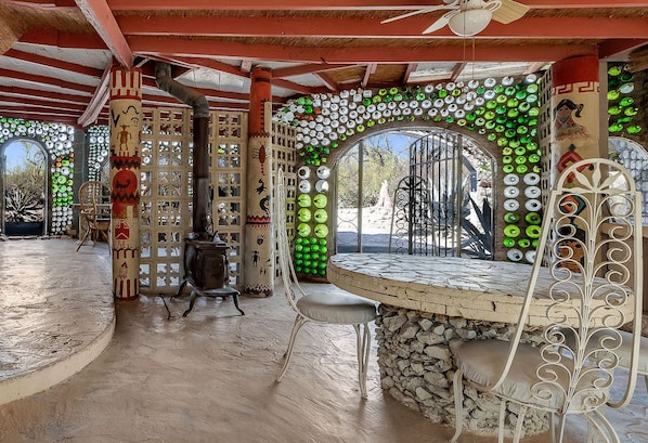 Outdoor patio entertainment space!
