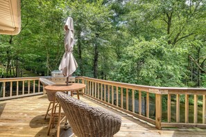 Deck | Gas Grill | Outdoor Dining Area | Creek Views