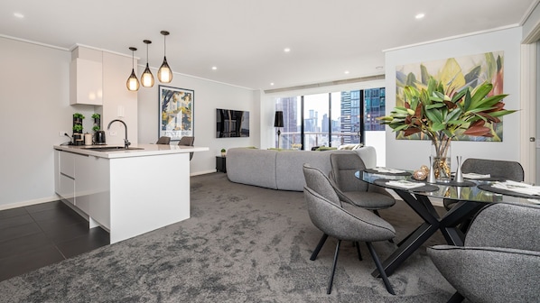 Bright, light open plan living