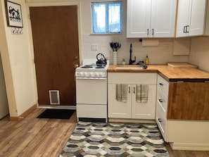 Full kitchen will all the amenities to cook your meals.
