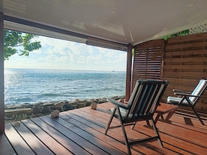terrasse bord de lagon