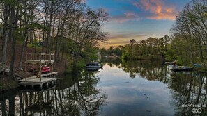 Private dock evening views
