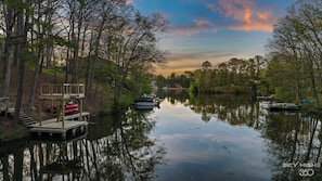 Private dock evening views