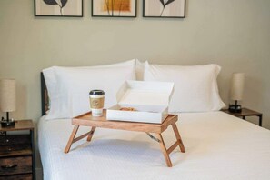 Grab the breakfast tray from the kitchen and enjoy a peaceful morning right from the comfort of bed.