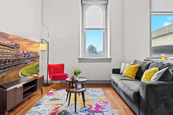 Living Room: Kick back and relax—your cozy home away from home awaits.