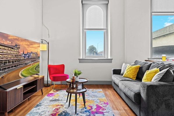 Living Room: Kick back and relax—your cozy home away from home awaits.