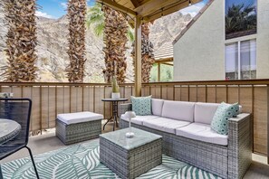 Mountain view, a sofa and a center table (Balcony)