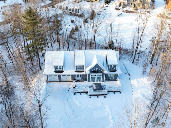 Drone view in winter
