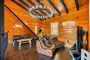 Enjoy some games and time with your group in our game area in the loft
