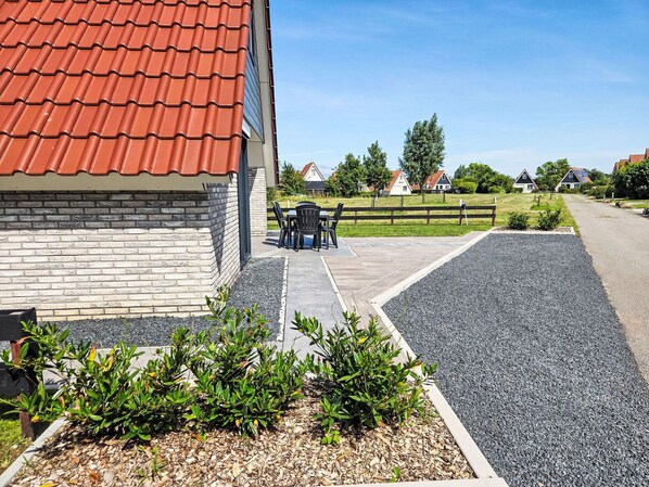 Zuhause, Dach, Hütte, Auffahrt, Flagstone, Garten, Landscaping, Cobblestone, Walkway