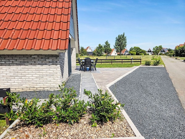 Zuhause, Dach, Hütte, Auffahrt, Flagstone, Garten, Landscaping, Cobblestone, Walkway