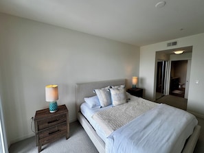 Relax and recharge in this calm, stylish retreat.