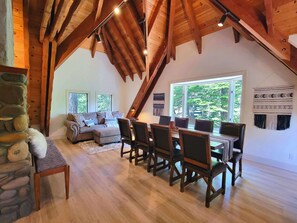 Dining area: Main floor, table seating for 10, adjacent to kitchen