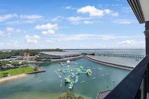 Lagoon, Aqua park, Darwin Convention Centre and Stokes Hill Wharf, all in view.