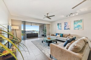 Open plan living, step straight out onto the balcony from the lounge area.