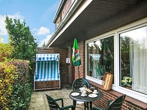 Furniture, Home, House, Residential Area, Shrub, Outdoor Furniture, Chair, Garden, Cottage, Siding