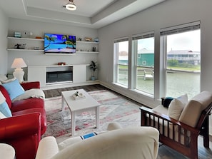 Living Room with Water Views